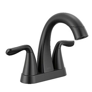 Delta Arvo 15840LF-BL Single Handle Centerset Bathroom Faucet - Matte Black